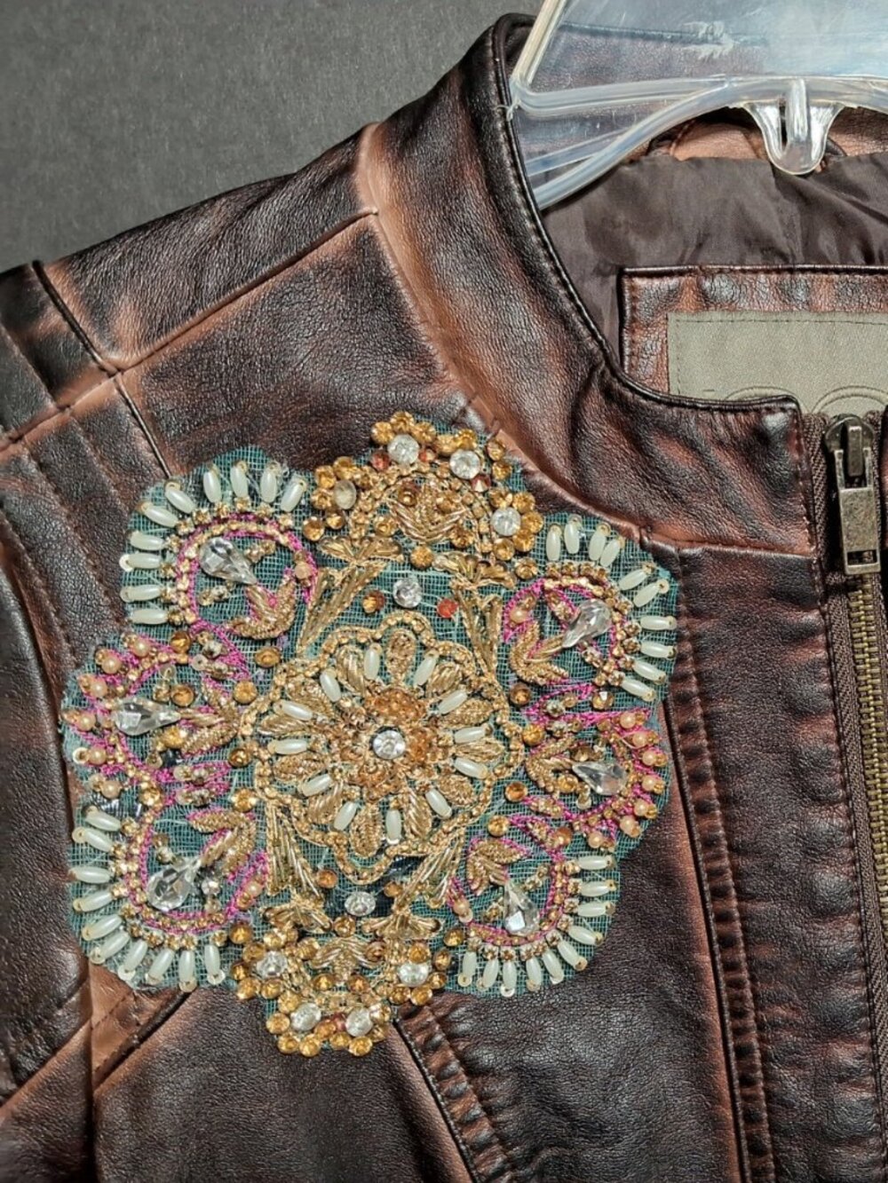 Maurice~Rock 'N Roll Aerosmith Faux Leather 1975 Band Jacket~Size Small/Medium - Picture 3 of 8
